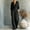 Black, variant on Women’s Solid V-Neck Wide Leg Jumpsuit with 3/4 Sleeves