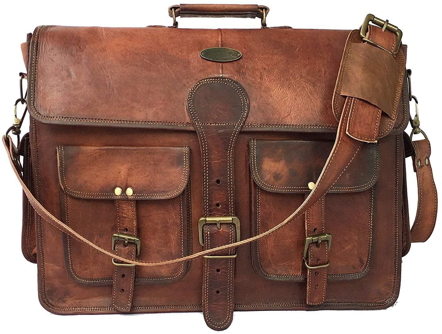 computer satchel leather