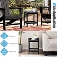 thumbnail image 4 of REKHHY Side Table Outdoor Small Patio Table 18” Adirondack Table, Weather Resistant End Tables, Outside Square Tea Table for Patio, Backyard, Poolside, Garden, Balcony (1, Black), 4 of 8