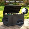 thumbnail image 4 of UIOWIO 270 Gallon Large Outdoor Storage Deck Box,Resin Waterproof UV Resistant Storage Box with Hundles,Outside Lockable Deck Box for Patio Furniture Pool and Sports Equipment,Black, 4 of 10