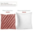 thumbnail image 3 of Nestl Velvet Throw Pillow Covers Solid Square Soft Decorative Pillow Cover for Sofa, 22" x 22", Misty Rose, Pack of 2, 3 of 8