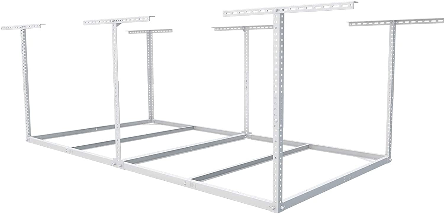 4x8 Overhead Garage Storage Rack without Decking, Heavy Duty Metal