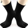 thumbnail image 5 of harmtty 1 Pair Socks Men Autumn Thermal Casual Sports Soft Toe Socks Fingersocks,Dark Blue, 5 of 7