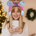 thumbnail image 1 of Fiudx Decoraciones navideñas para interiores Joyas de peluche navideñas nuevas con lindos accesorios para la cabeza corpórea Auriculares para pareja de ancianos Wapiti Moggie Modelo con cable montado, 1 of 6