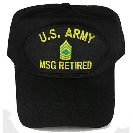 US ARMY RETIRED MSG MASTER SERGEANT E-8 RANK HAT CAP NCO NON COMMISSIONED OFFICE