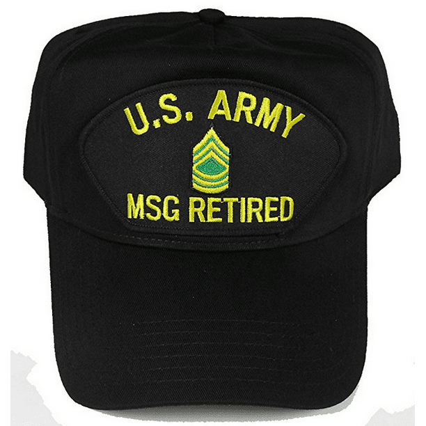 US ARMY RETIRED MSG MASTER SERGEANT E-8 RANK HAT CAP NCO NON ...