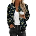 thumbnail image 5 of NMMUED Christmas Jacket Christmas Coats for Women Casual Outerwear Christmas Tops for Women Zip Up Jacket Christmas Gifts for Women Athletic Jacket Women Black L, 5 of 6