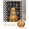thumbnail image 6 of Thanksgiving Fall Retro Pumpkin Black Buffalo Plaid Shower Curtain Set ，Waterproof Fabric Shower Curtains Shower Curtains for Bathroom,Bathroom Decor 60"x72", 6 of 7