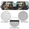 thumbnail image 6 of XYZCANDO Funny Sloth Windshield Sun Shade Sun Visor Windshield Shade Blocks UV Rays Compatible with 2007-2024 Wrangler Rubicon Sahara TJ JK JKU 2 & 4 Door Shades Heat Shield, 6 of 7
