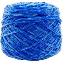XmhyTop 250g Chenille Velvet Yarn Sapphire Blue Bulky Vegan Soft Yarn Velvet Knitting Yarn Polyester Blended Cotton Chenille Yarn Hand Knitting Yarn Crochet Thread for Clothing Hat Scarf Blanket