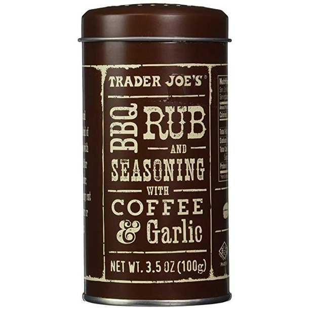 Trader Joe's BBQ Rub and Seasoning with Coffee & Garlic 1 Pack, 3.6oz