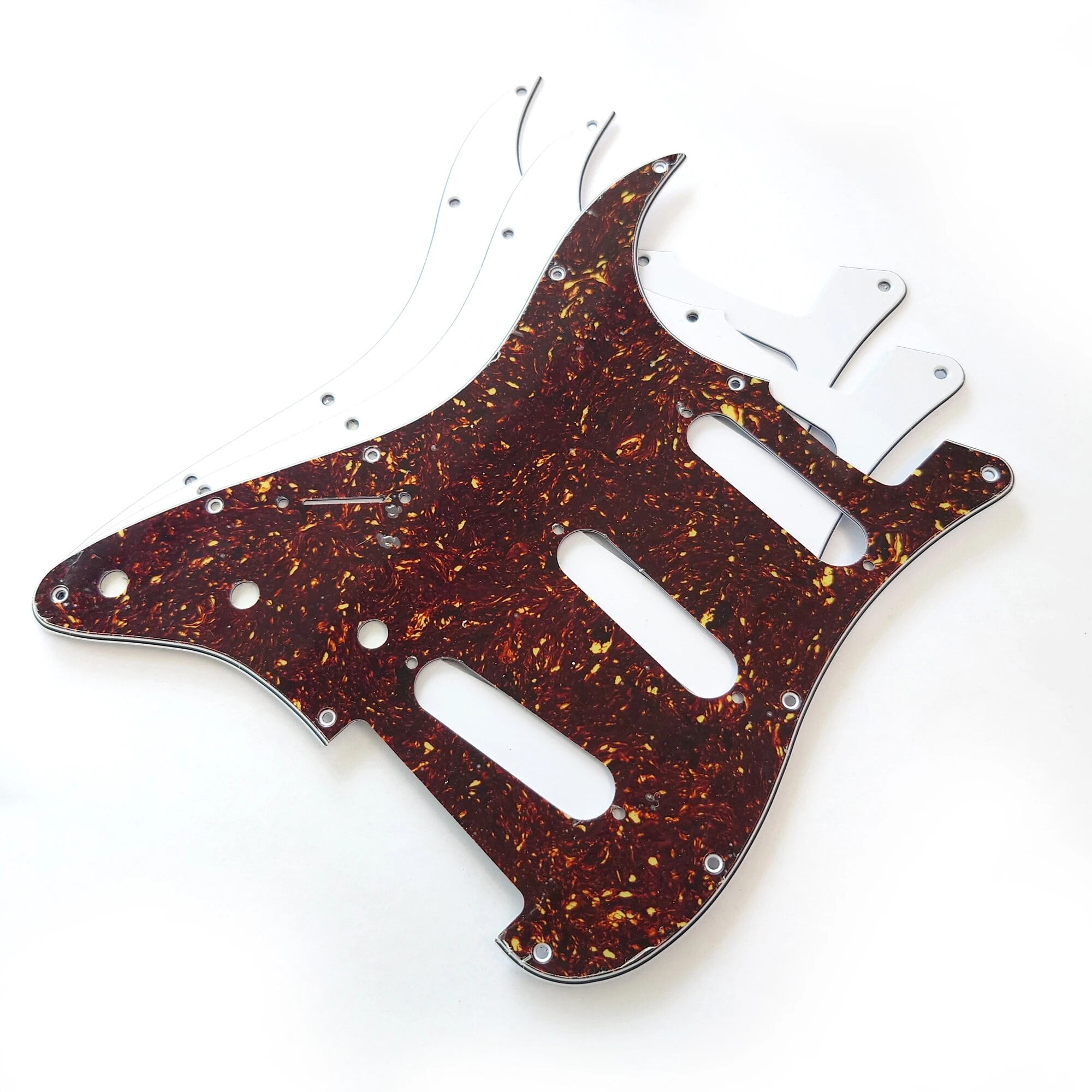 For Fit Fender Left-handed Stratocaster SSS Pickup Strat Guitar Pickguard Replacement Parts with Mounting Screws 3 Ply