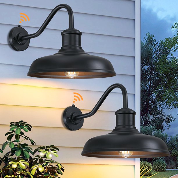 Lámpara de granero para exteriores MYHXQ, 35 x 35 x 30 cm, paquete de 2 unidades