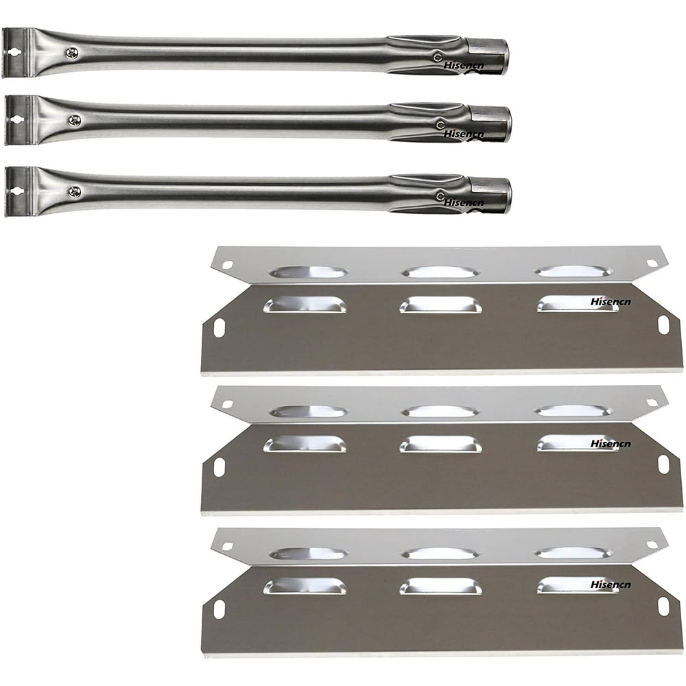 Set of Three Stainless Steel heat plates and Three Burners for Kenmore