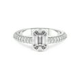 thumbnail image 3 of 3 Carat IGI Certified Emerald Shape Lab Grown Diamond Engagement Ring | 14K White Gold | Eloa Secret Halo Lab Diamond Ring | FG-VS1-VS2 Quality Friendly Diamonds, 3 of 5