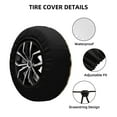 thumbnail image 4 of YFYANG 15'' Tire Cover, Brown Texture Universal Spare Wheel Covers, Dust-Proof, Water-Proof, Sun-Proof and Corrosion-Proof, 4 of 9