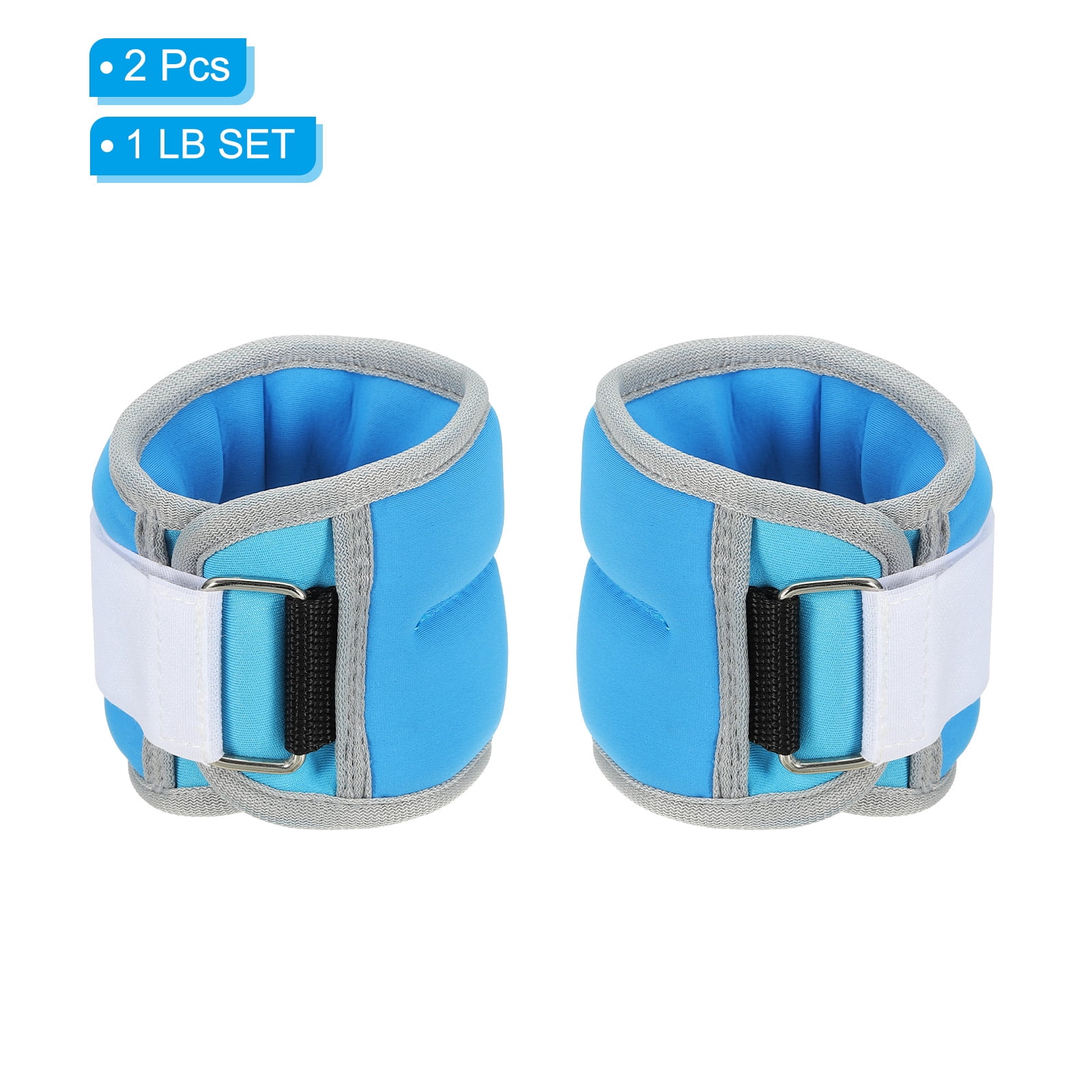 Uxcell Ankle Weights Leg Weight Straps Adjustable 1lbs Ankle Weight Sets Blue