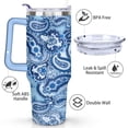 thumbnail image 3 of 40oz Tumbler with Handle & Straw, Stainless Steel Insulated Cup, Leak Proof Travel Mug, Keeps Drinks Hot/Cold,Coffee Cup, Gifts for Women Men, 3 of 7
