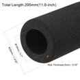 thumbnail image 2 of 0.7" ID 3/16" Wall Thick 11.6" Black Foam Grip Tubing Handle Grips Non-slip for Fitness, Tools Handle Support 4 Pack, 2 of 5