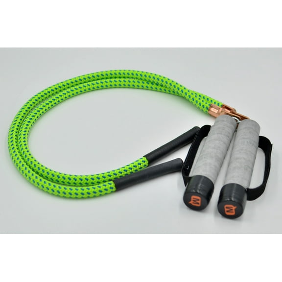 Mute Split Ropes® Adaptive Jump Rope CALF  4 oz. per side WITH GRIP ASSIST for wheelchair and seated fitness