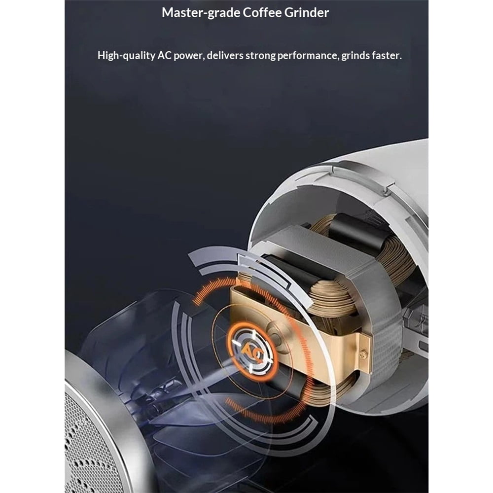 Stainless Steel Manual Coffee Grinder For Drip,5 Adjustable Settings, For Home Use and Camping (Stainless Steel -Sliver)