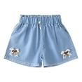 thumbnail image 4 of Akiihool Teen Girls Denim Shorts Girls' Denim Shortie Shorts (Brown,4-5 Years), 4 of 5