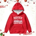 thumbnail image 2 of Sweat à Capuche pour Petites Filles, Fermeture Éclair, Taille 6, Imprimé Graphique, Manches Longues, Décontracté, Rouge, 3-4 Ans, 2 of 4