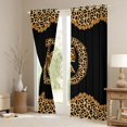 thumbnail image 3 of Erosebridal Brown Initial Alphabet D Blackout Curtains Set of 2 (52x84 Each),Fashion Women Cheetah Print Window Curtains For Girls Kids, 3 of 7