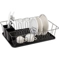 thumbnail image 3 of Escurridor de Trastes Diseño de Acero Inoxidable con Bandeja de Plastico, Soporte de Vajilla, Vasos, Cubiertos y Accesorios de Cocina, Previene eficazmente la oxidación del Estante, 3 of 5