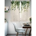 thumbnail image 4 of Retro Green Leaves Sheer Curtains 72 Inch Length 2 Panels Set, Spring Pastoral Botanical Plant Vines Voile Window Treatment Rod Pocket Curtains Sheers Drapes for Bedroom/Living Room/Kitchen 52"x72"x2, 4 of 7