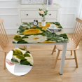 nygtbtfer Vinyl Table Cover Elastic Edged Vintage Yellow Chrysanthemum