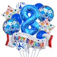 thumbnail image 1 of Globos de Cumpleaños ISTOVO Set de 8º Aniversario en Azul Royal de Látex y Foil, 1 of 6