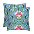 thumbnail image 1 of RSH Décor Indoor Outdoor Set of 2 Pillows, 24" x 24", Flamingo Flirt Blue, 1 of 6