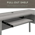 thumbnail image 3 of UrbanPro 72W L Shaped Desk with Hutch in Platinum Gray - Engineered Wood, 3 of 7