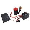 thumbnail image 2 of Kit ESC RC sin escobillas de 80 A con motor sin escobillas impermeable de 3650 3100 KV, tarjeta de programación con conector banana de 4 mm para coche RC 1/8 1/10, 2 of 14