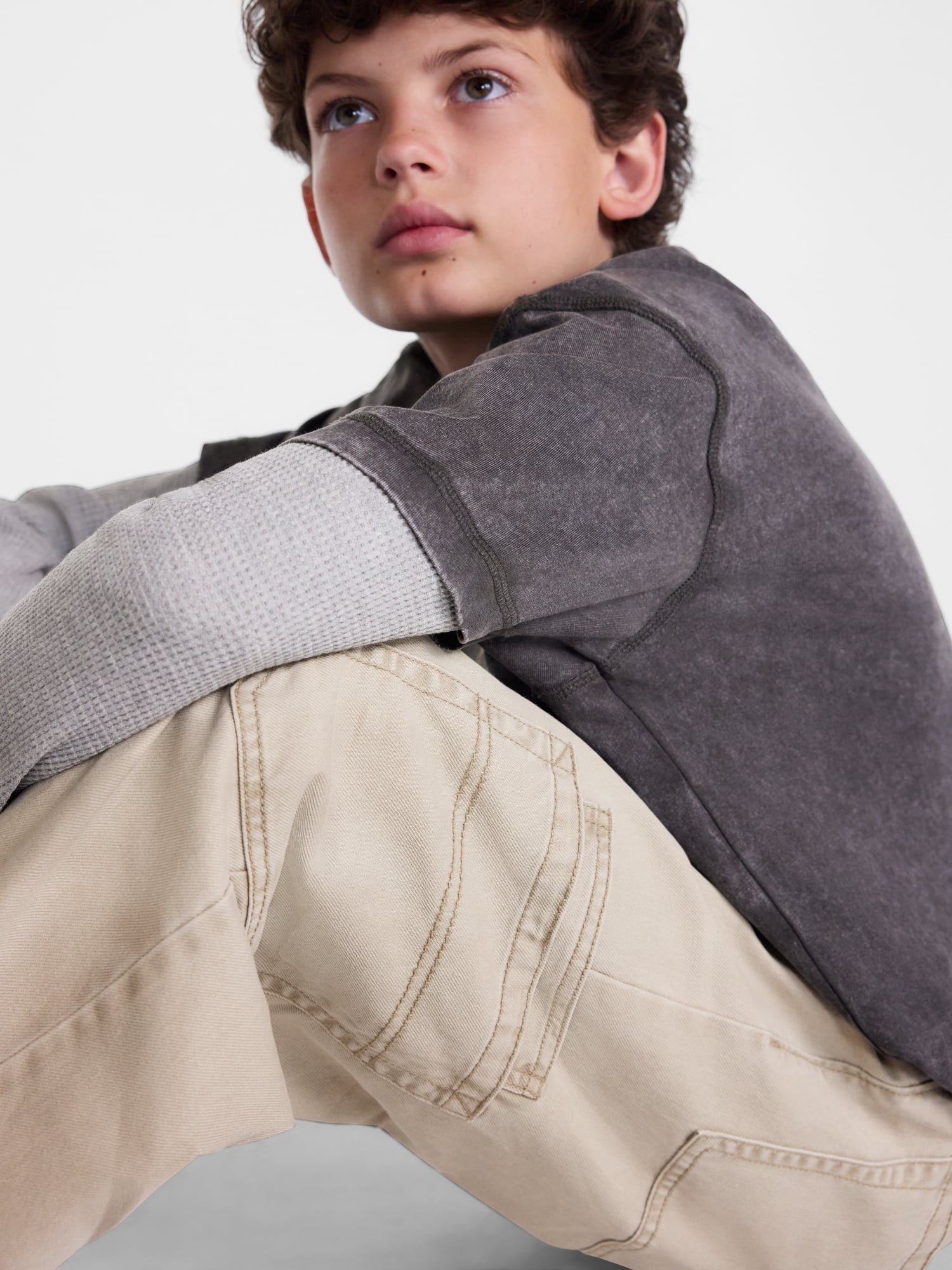 Weekend Academy Cotton Cargo Pants with Wide Leg, Sizes 4-18 & Husky