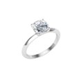 thumbnail image 2 of Ember Jewel 1.4 Ct Cushion Cut Moissanite Engagement Ring - 14K White Gold Plated Simple Solitaire Delicate Design for Women - Beautiful Wedding Jewelry - Thoughtful Gift for Her, 2 of 3