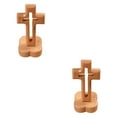 thumbnail image 4 of Billuyoard Wooden Cross Ornament Collectible Figurines for Decor Home Church base en forma de flor 12x7x2cm 2Conjunto, 4 of 6
