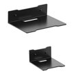 thumbnail image 1 of Router Wall Frame Household Wireless Speaker Bracket Wall Display Storage Rack,2 x Wall stand rack,Black, 1 of 8