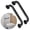 Black-12 Inch-2 Pack, variant on 36 Inch Black&Black Rubber Stainless Steel Bathroom Safety Grab Bar