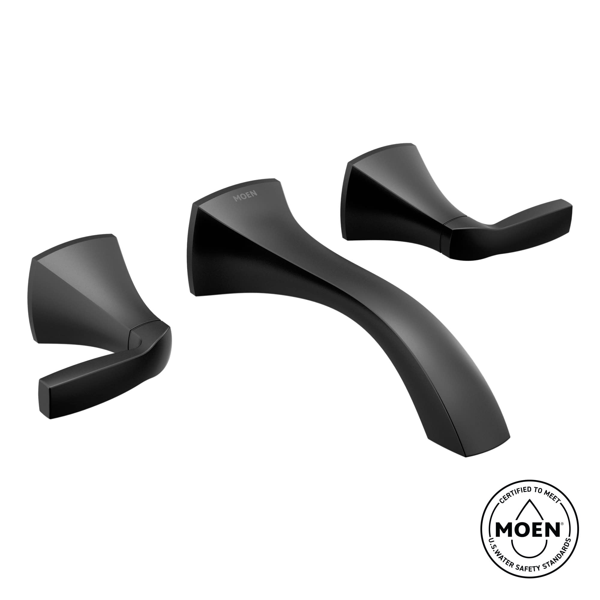 Moen T6906NL Voss Two Handle Wall Mount Bathroom Sink Faucet in Polished Nickel