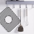 thumbnail image 6 of 12 X 12 Inch Silicone Sink Mat, Flexible Non-Slip Drainage Pad with Hollow-Out Design, Durable Stain-Resistant Kitchen Sink Protector Mat for Kitchen Sink, Countertop, Dishwashing, 6 of 6