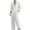 #247-White, variant on Donemore Men's Casual Long Sleeve Round Neck Two-Piece Set with Solid Color Pocket and Elastic Waistband Design for Daily Versatile Comfortable Outfit