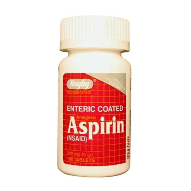 RUGBY ASPIRIN EC 325MG TAB ASPIRIN325 MG Orange 100 TABLETS UPC