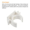 thumbnail image 4 of 20Pcs U-type Tube Pipe Fitting Clamps Clips Connectors Inner 20mm White Splicable Snap Connection for Hose Electrical Conduit Home Furnishing, 4 of 6
