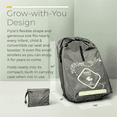 thumbnail image 2 of The Little Stork Nylon Car Seat Gate Check Travel Bag with Straps, Gray, 2 of 6