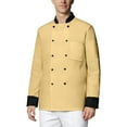 thumbnail image 2 of Unisex Chef Coat Long Sleeve Chef Jacket Costume for Men Women Kitchen Uniform Restaurant Work Shirts, 2 of 5