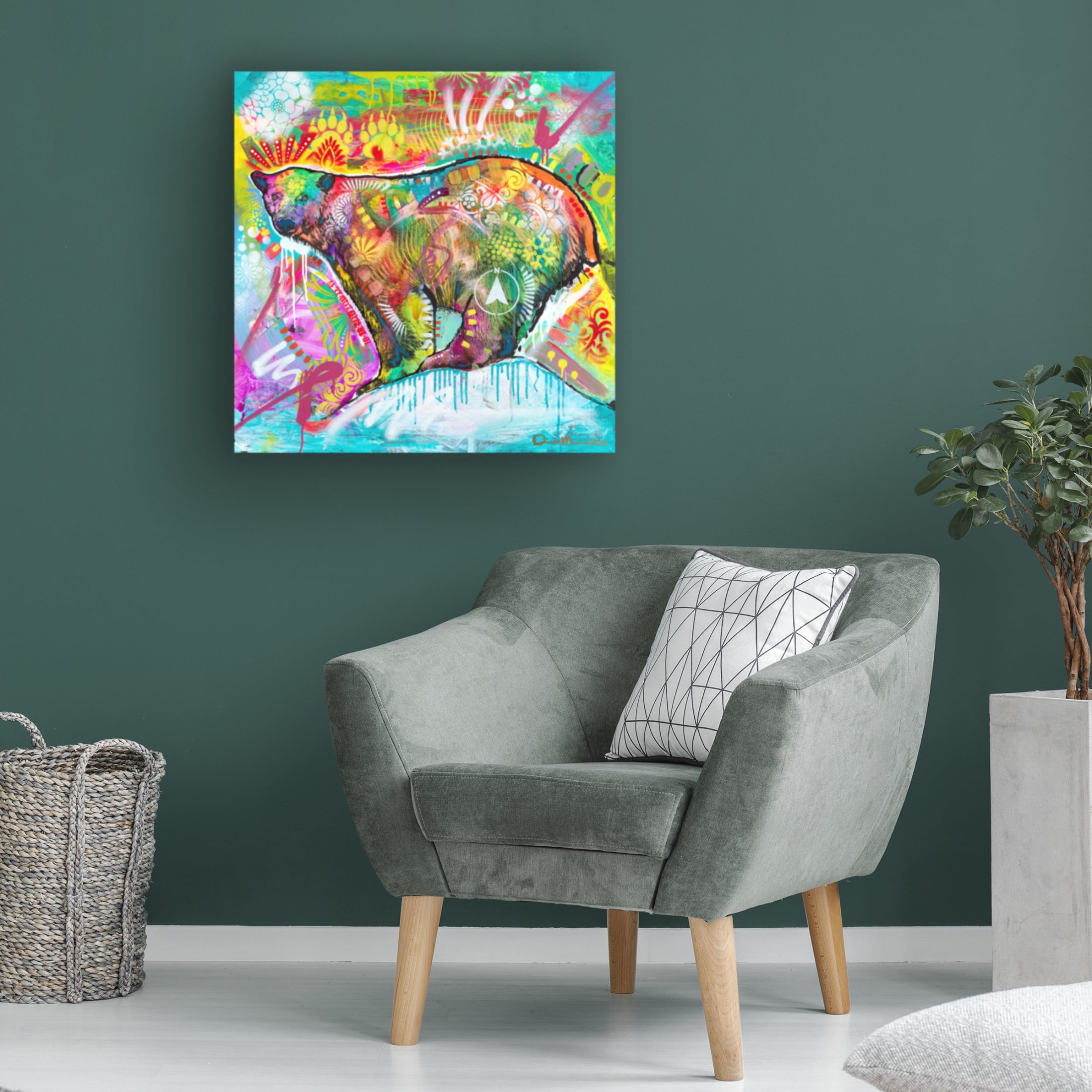 Canvas Wall Art - Dean Russo 'Polar Bear 1' Wall Art for Living Room, Bedroom, or Office Décor by Trademark Fine Art - 24 x 24 Inches