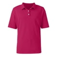 thumbnail image 5 of Short Sleeve Polo Shirts Men's Casual Classic Button Basic Shirt Solid Color Cotton Tees Stylish Tops Hot Pink S, 5 of 9