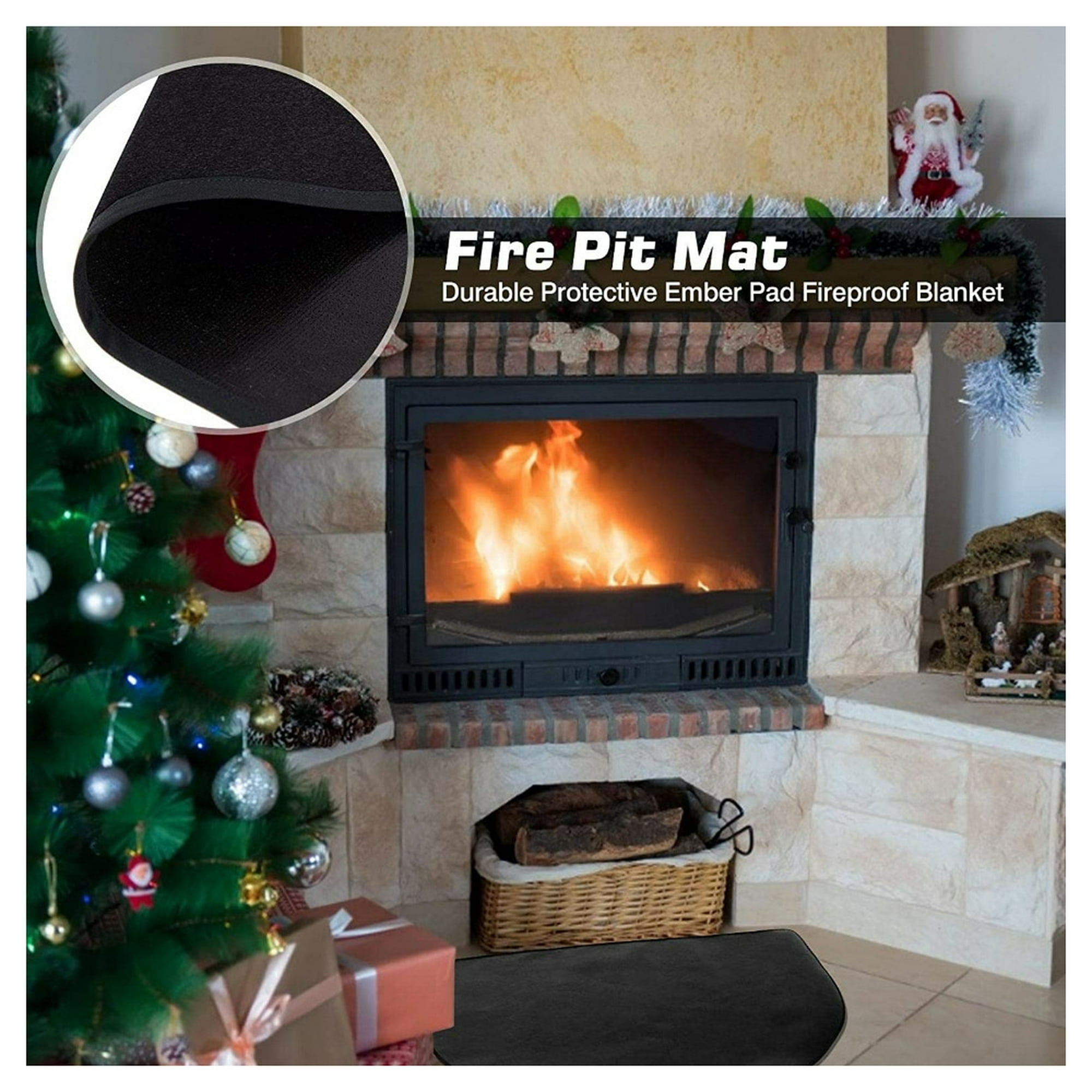 HEIBIN Carbon Fiber Fire Pit Mat Protect Floor Fireplace Brazier Fireproof  Cover Flame Retardant Fabric For Outdoor Camping Against Fire | Walmart  Canada
